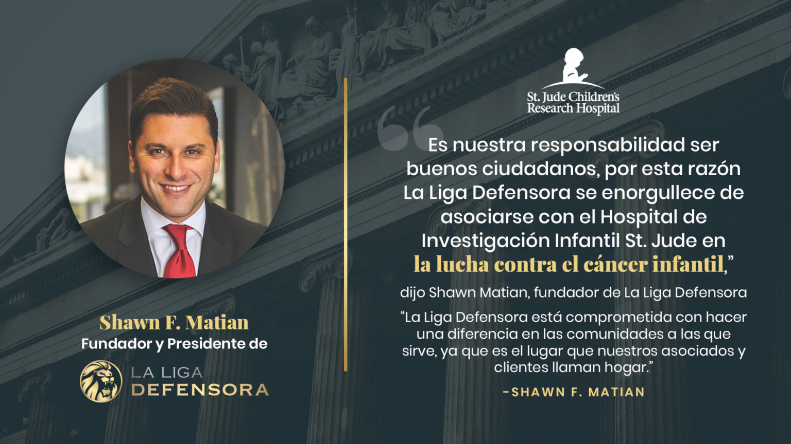 La Liga Defensora Abogado Criminalista Shawn Matian, fundador de La