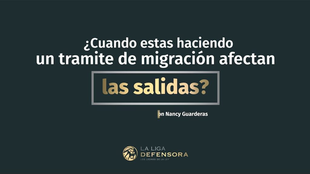 ¿Cuando estas haciendo un tramite de migración afectan las salidas?